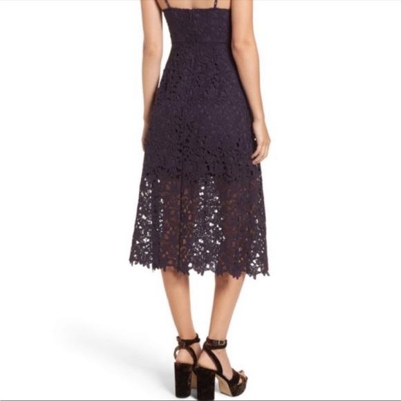 ASTR purple eggplant lace midi dress ZL - Picture 4 of 14